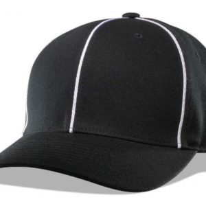 RICHARDSON PULSE PERFORMANCE FLEXFIT WHITE Supply REFEREE CAP – Officials PIPING W/ BLACK